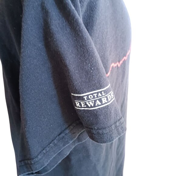 Vintage Men's T-shirt XL Delta Pro Weight Las Vegas Skyline Black Crewneck Y2K - Picture 3 of 5